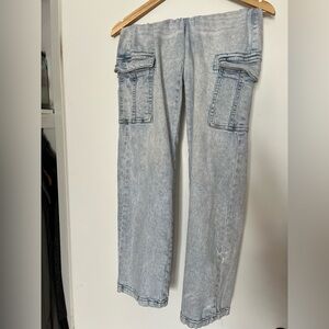 Light Blue Cargo Men Jeans